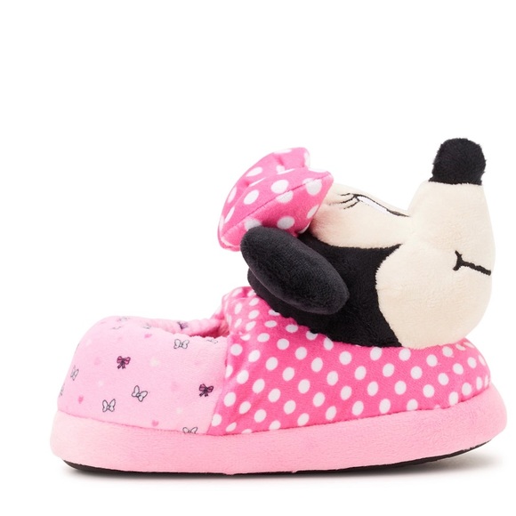 Disney Minnie Mouse pink slippers toddler size 9/10 - Picture 2 of 5